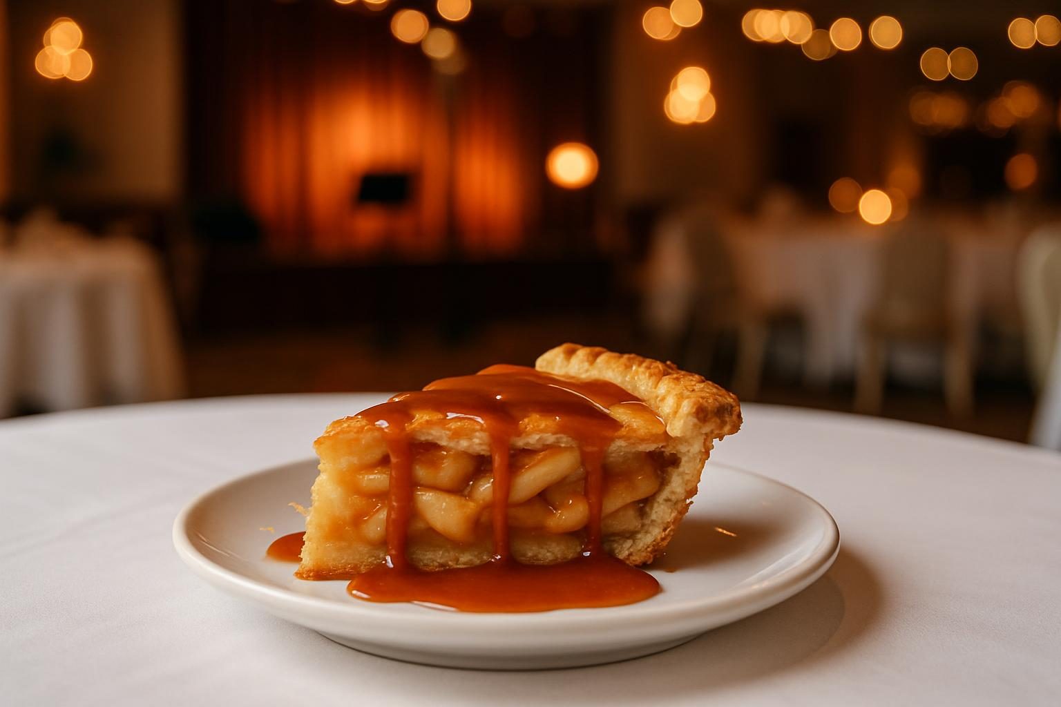 Tarte aux pommes, coulis de caramel (photo non contractuelle)